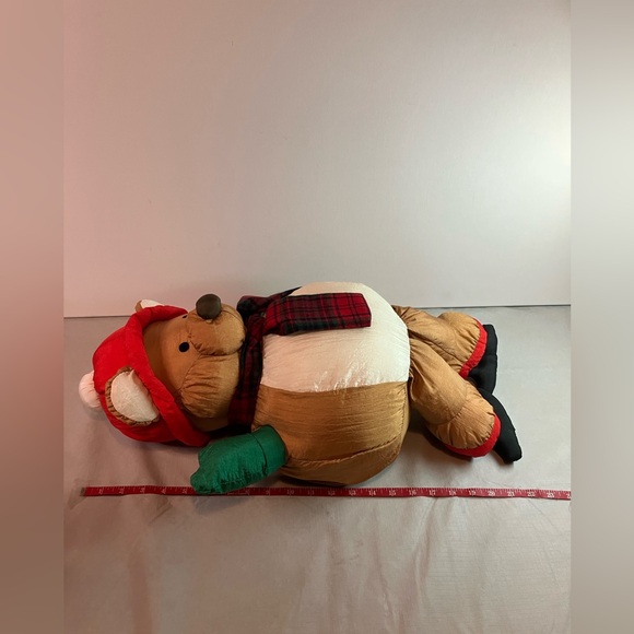 Vtg1978 Dayton Hudson Plush Teddy Bear Nylon Brown Stuffed Animal Ice Skates 24" - Picture 6 of 9